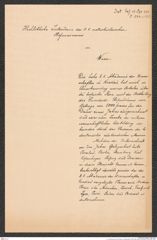 k.k. naturhistorisches Hofmuseum, Intendanzakten 1885-1896 (Hauer), Aktenzahl Z.254.a/1888, Seite 1